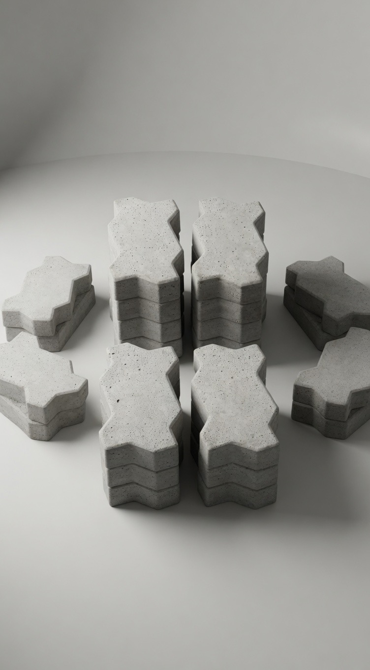 Pavers intertravados de concreto