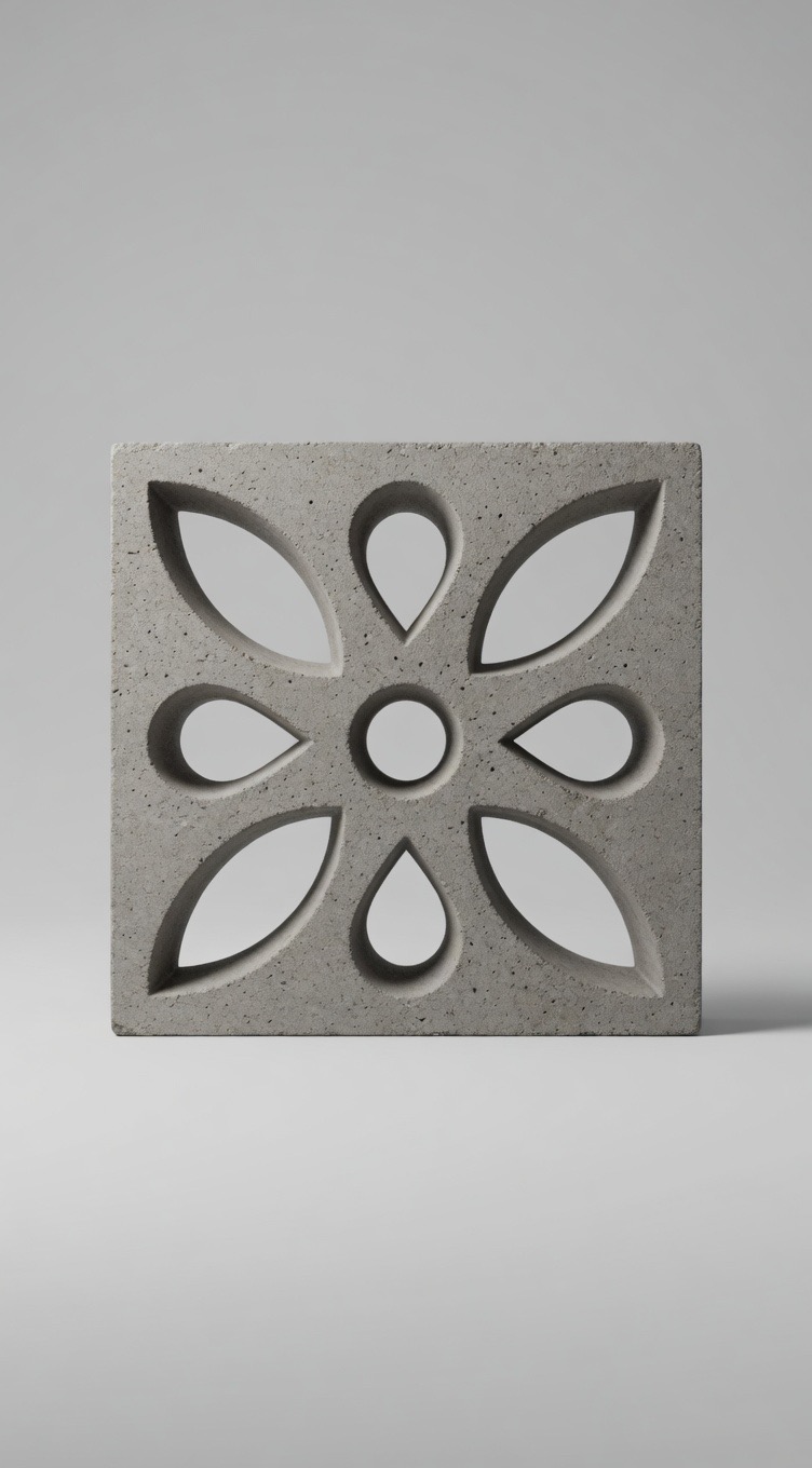 Cobogó decorativo de concreto